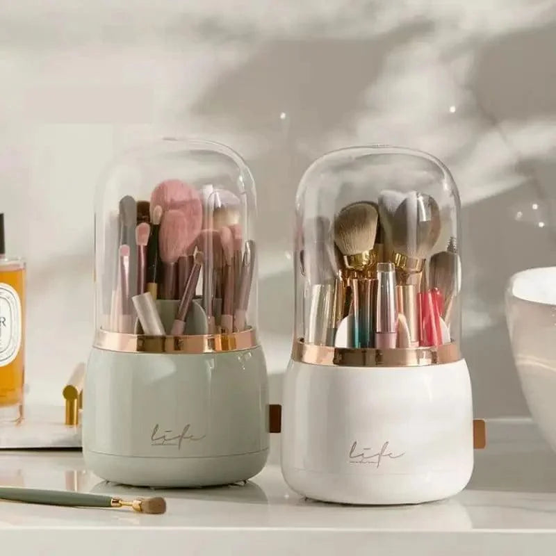 360-degree rotating makeup brush organiser – view 6