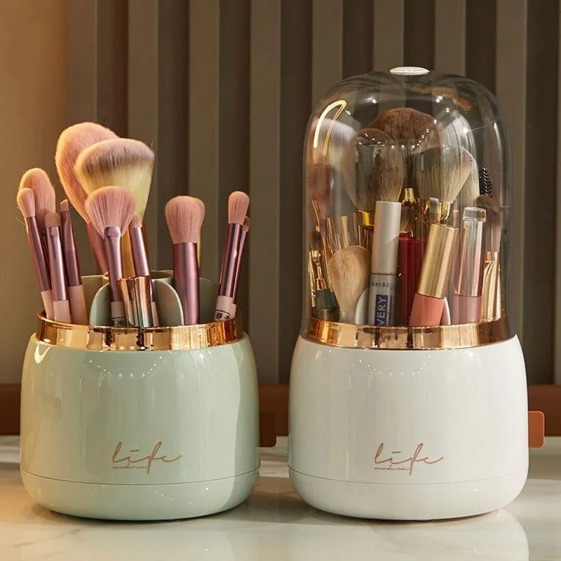 360-degree rotating makeup brush organiser – view 9