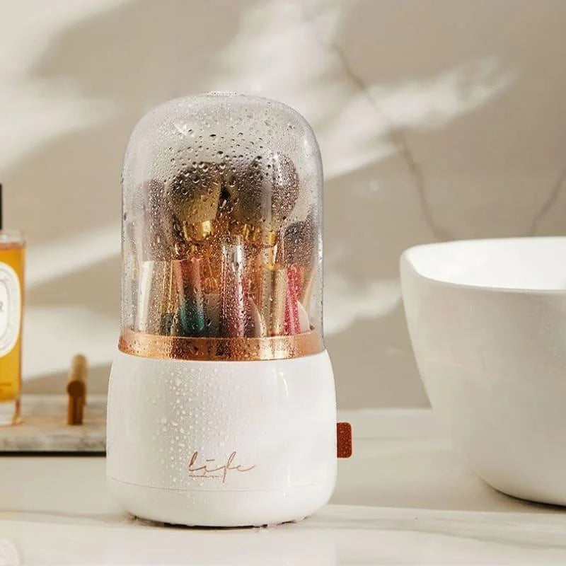 360-degree rotating makeup brush organiser – view 11