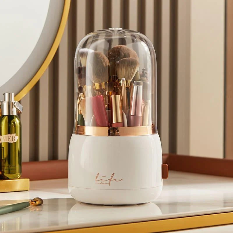 360-degree rotating makeup brush organiser – view 12