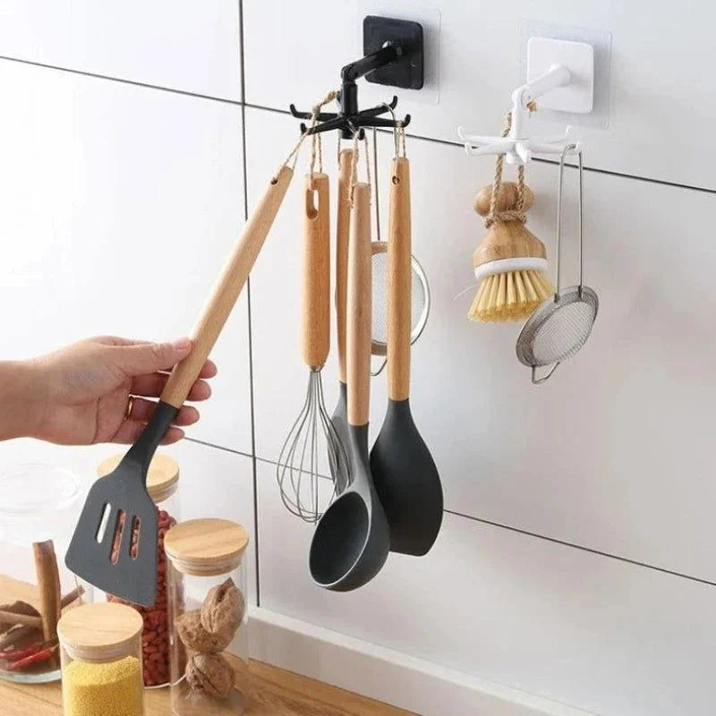360° Rotating Self-Adhesive Wall Hooks
