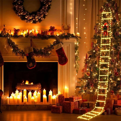 3m Light-Up Santa Ladder Christmas Decoration – view 2