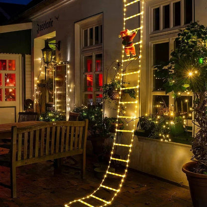 3m Light-Up Santa Ladder Christmas Decoration – view 3