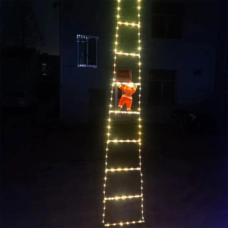 3m Light-Up Santa Ladder Christmas Decoration – view 5