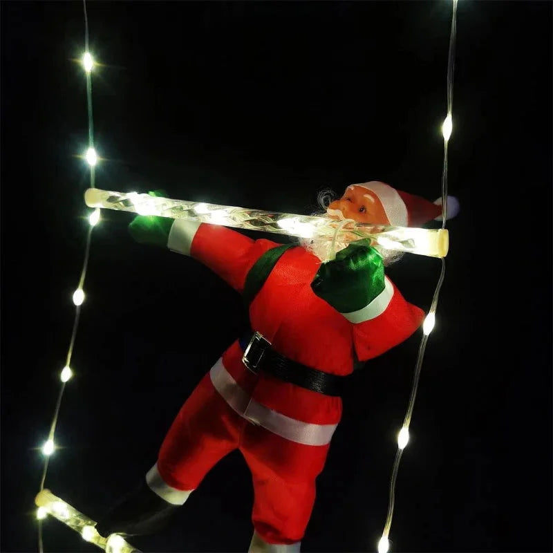 3m Light-Up Santa Ladder Christmas Decoration – view 6