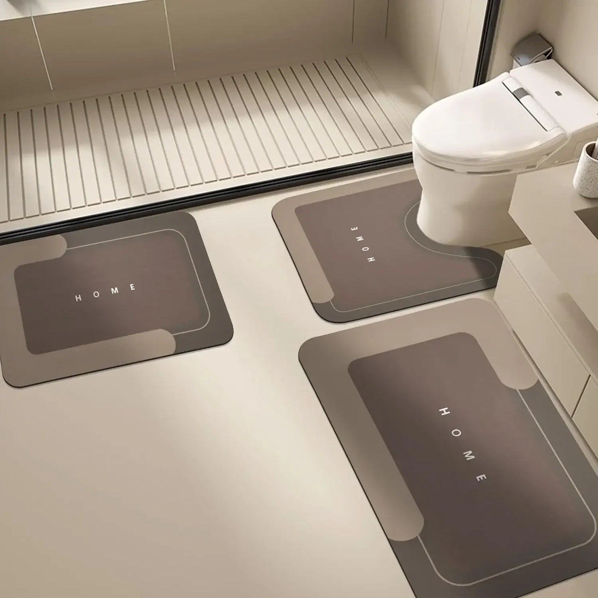 3-Piece Diatomite Non-Slip Bath Mat Set – view 5