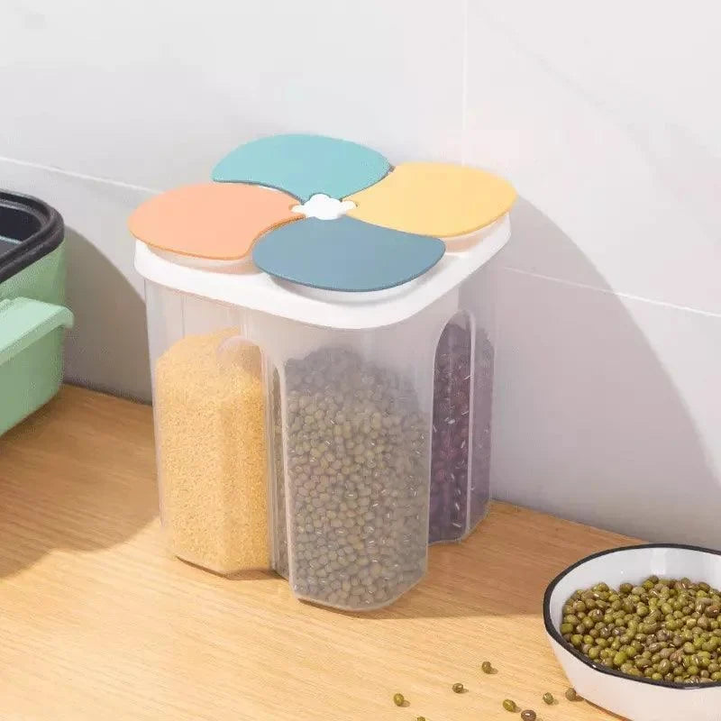 4-compartment cereal and dry food dispenser – view 4