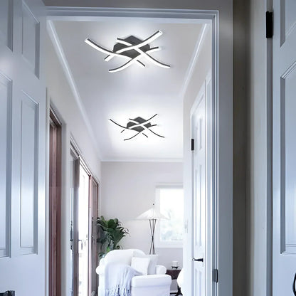 40cm Curved Ceiling Light – Black or White – view 7