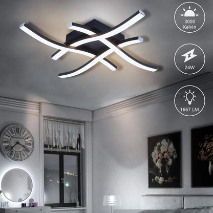 40cm Curved Ceiling Light – Black or White – view 8