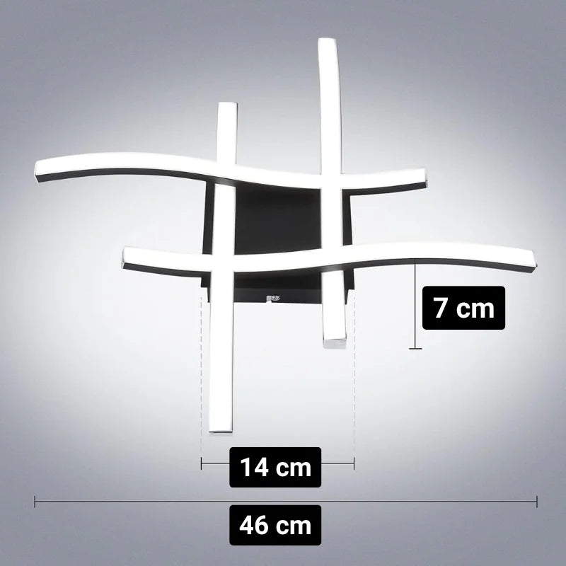 40cm Curved Ceiling Light – Black or White – view 9