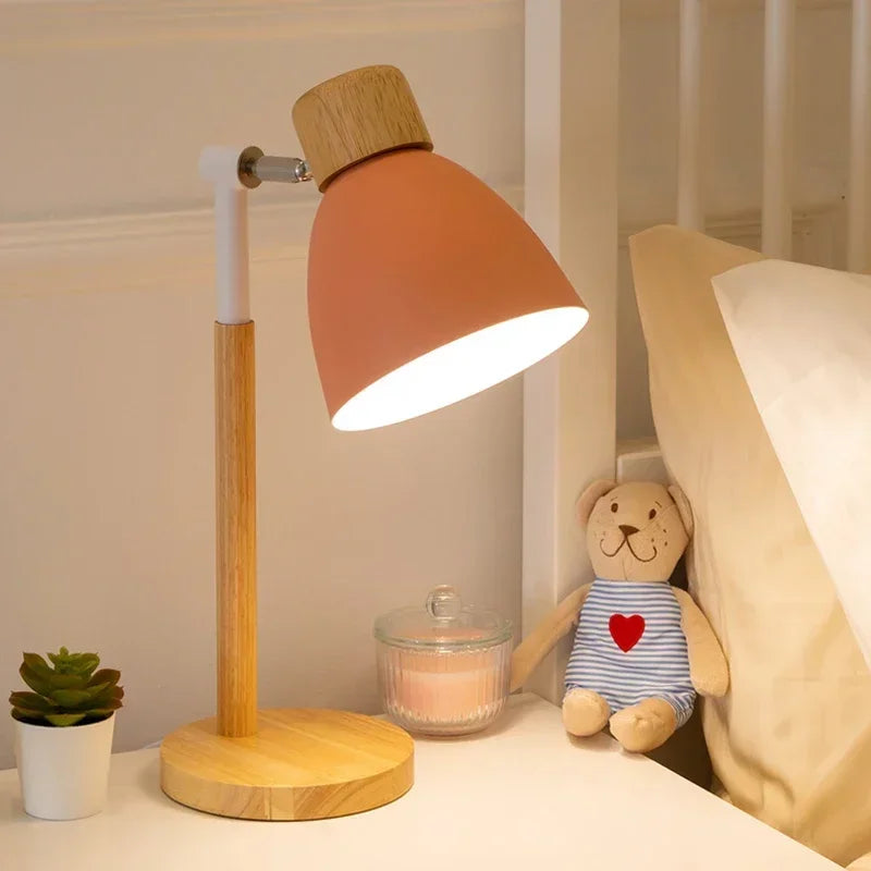 41cm Adjustable Wood & Iron Table Lamp – view 2