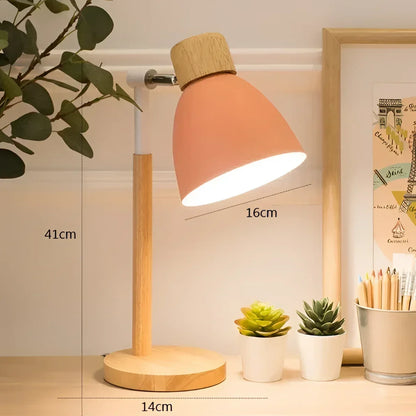41cm Adjustable Wood & Iron Table Lamp – view 4