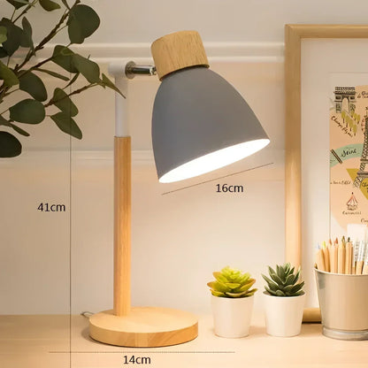 41cm Adjustable Wood & Iron Table Lamp – view 6