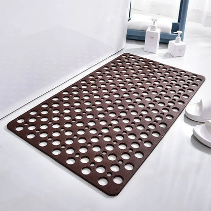 43×75cm PVC Suction-Cup Drainage Bath Mat – view 9