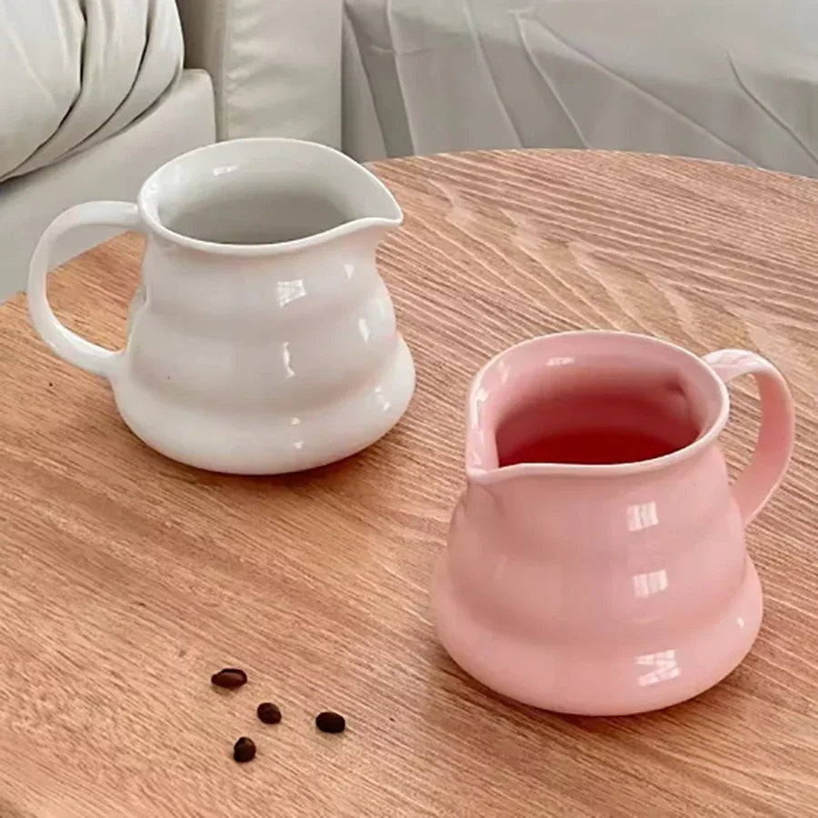 450ml Ceramic Coffee Pot with Wide Handle