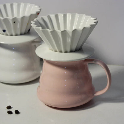 450ml Ceramic Coffee Pot with Wide Handle – view 4