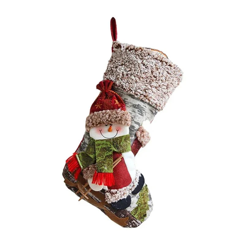 48cm Rustic Christmas Stocking – 3 Designs – view 8
