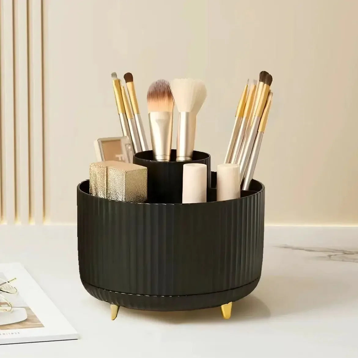360° Rotating 5-Compartment Makeup Organiser – view 7