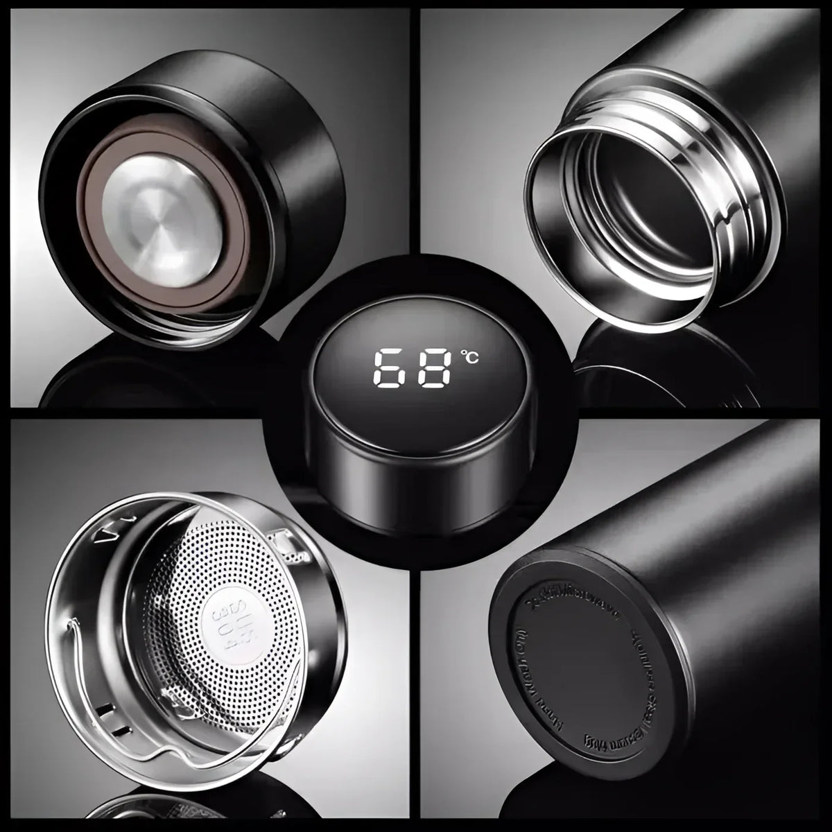 500ml Stainless Steel Thermal Bottle with Digital Temperature Display – view 12
