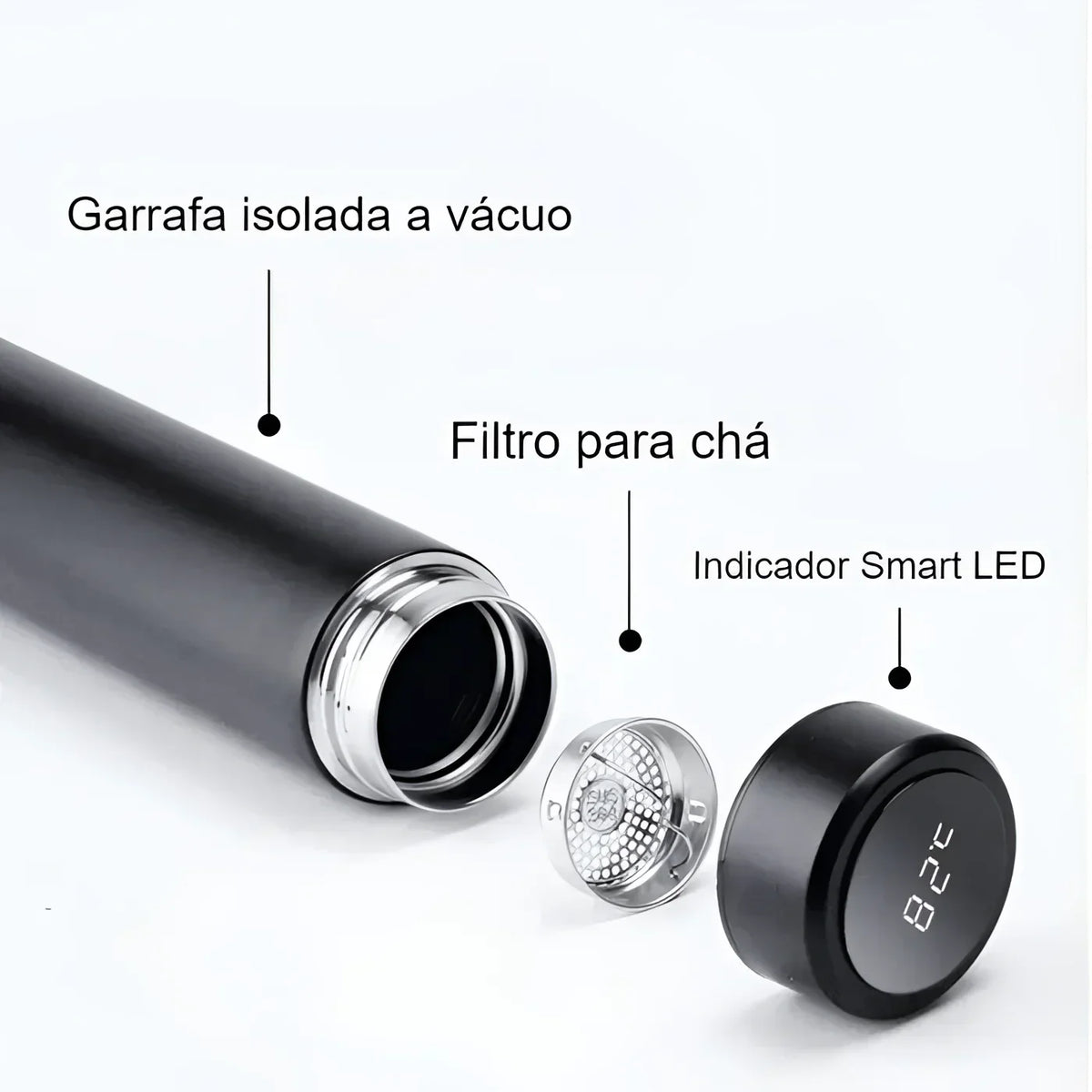 500ml Stainless Steel Thermal Bottle with Digital Temperature Display – view 18