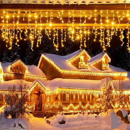 5m Christmas Curtain String Lights – 96 LEDs