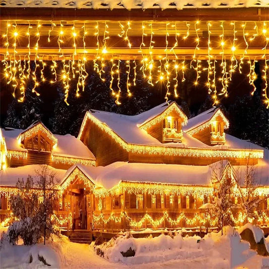 5m Christmas Curtain String Lights – 96 LEDs