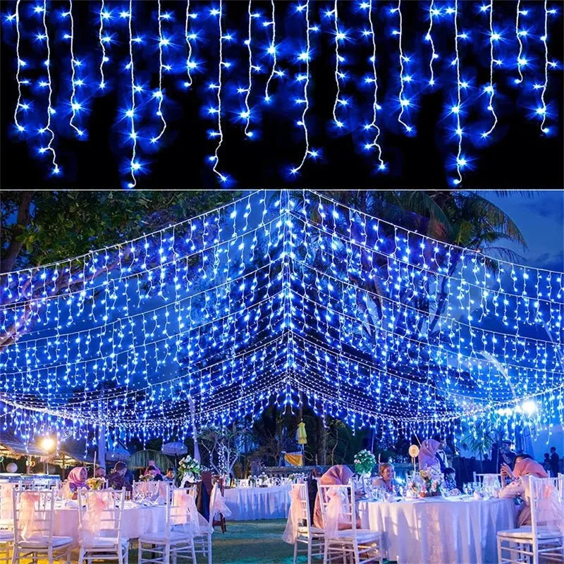 5m Christmas Curtain String Lights – 96 LEDs – view 4