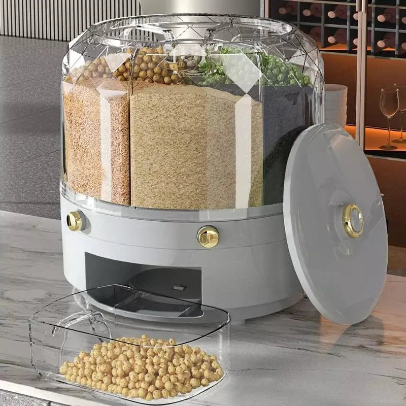 6-compartment rotating cereal dispenser