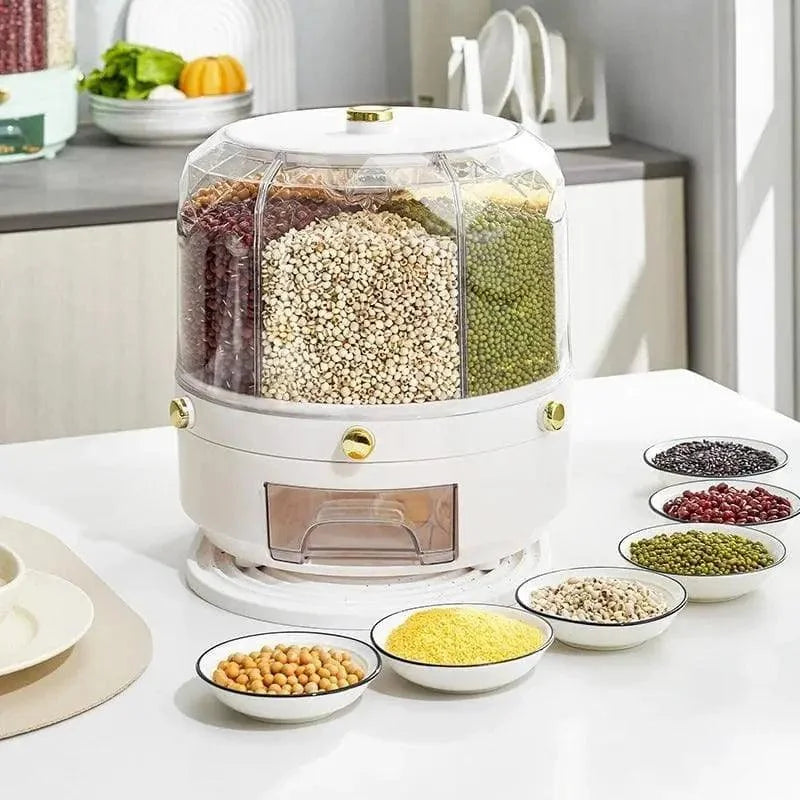 6-compartment rotating cereal dispenser – view 2