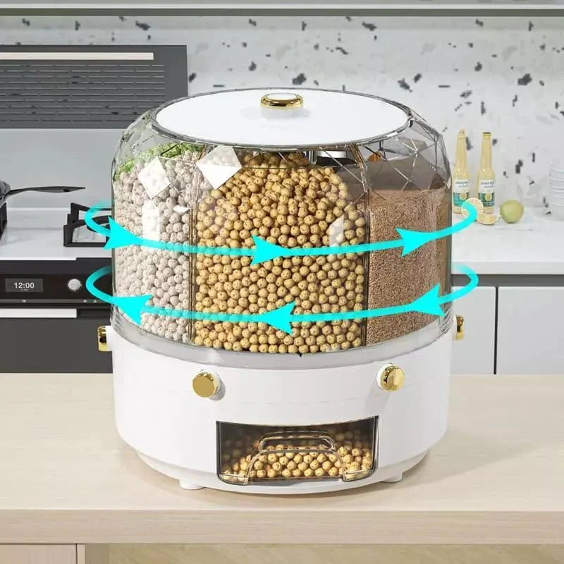 6-compartment rotating cereal dispenser – view 3