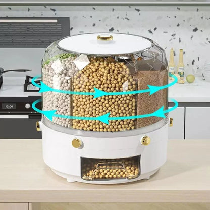 6-compartment rotating cereal dispenser – view 3