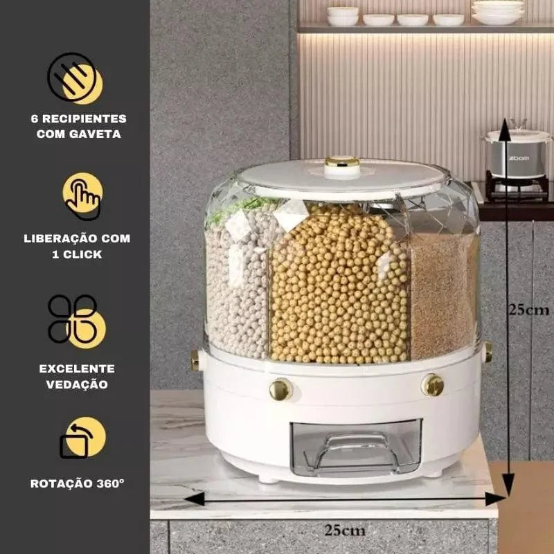 6-compartment rotating cereal dispenser – view 6