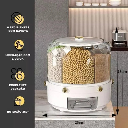 6-compartment rotating cereal dispenser – view 6
