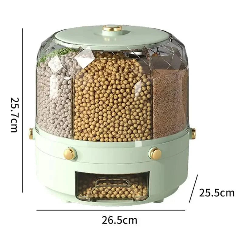 6-compartment rotating cereal dispenser – view 7