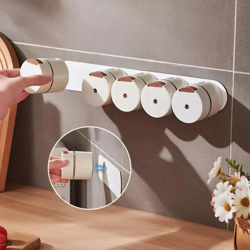 6-piece magnetic wall-mounted spice jar set – view 3