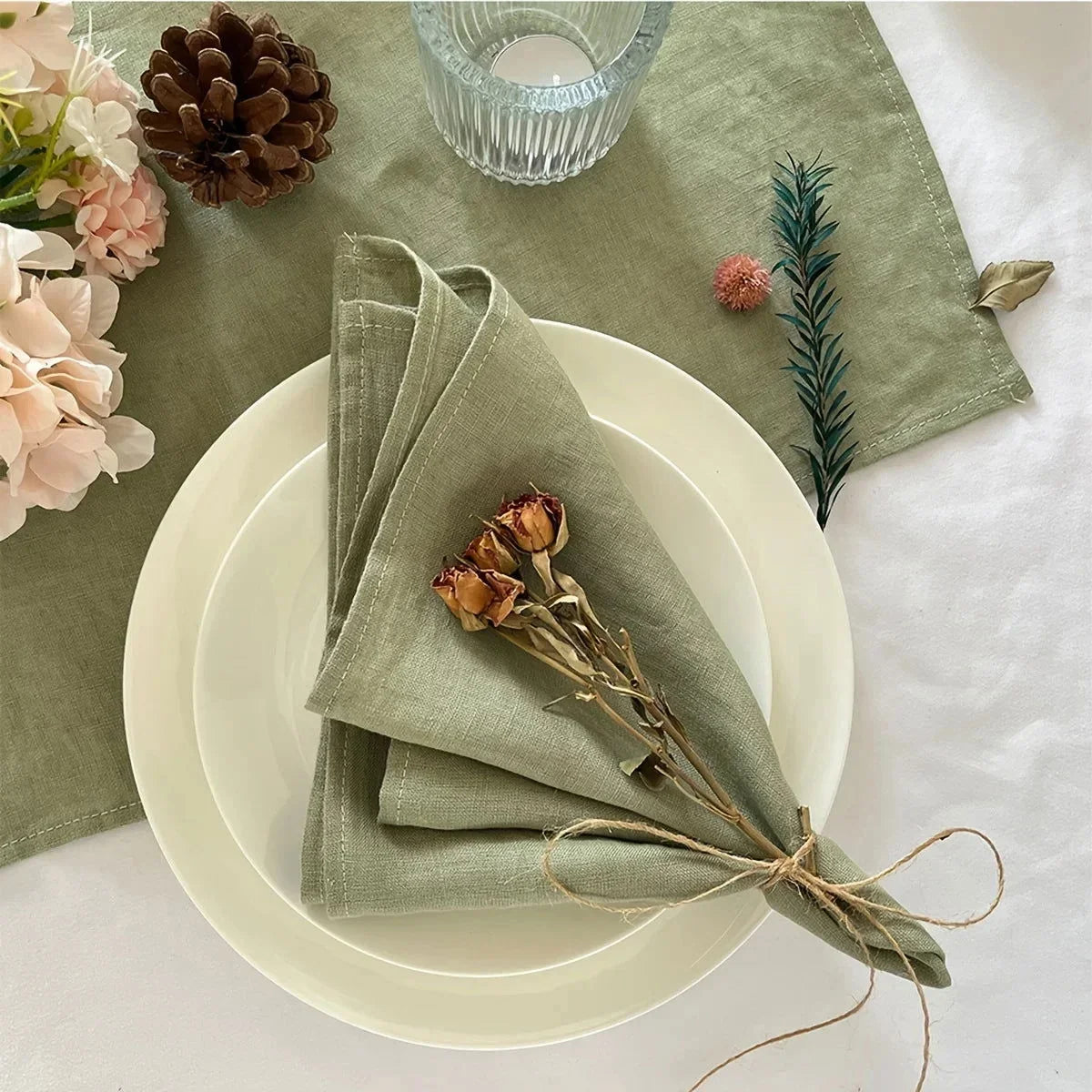6-Piece Polyester Dinner Napkin Set