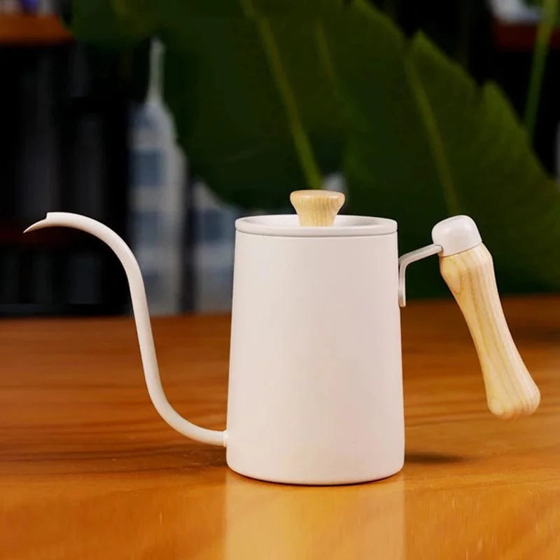 600ml Stainless Steel Gooseneck Kettle with Walnut Handle – view 4