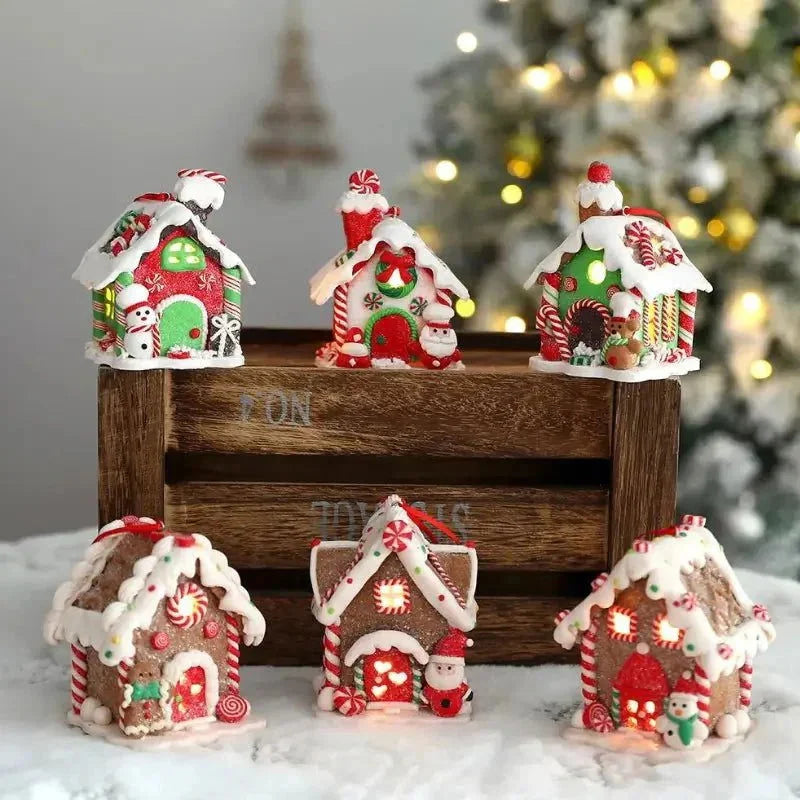 8cm Light-Up Christmas House Ornament