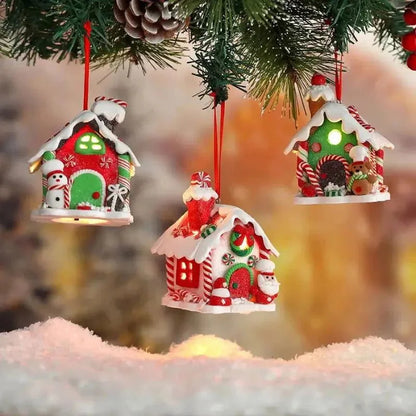 8cm Light-Up Christmas House Ornament – view 3