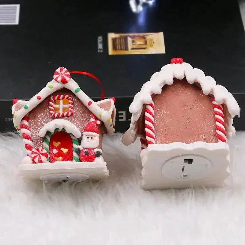 8cm Light-Up Christmas House Ornament – view 5