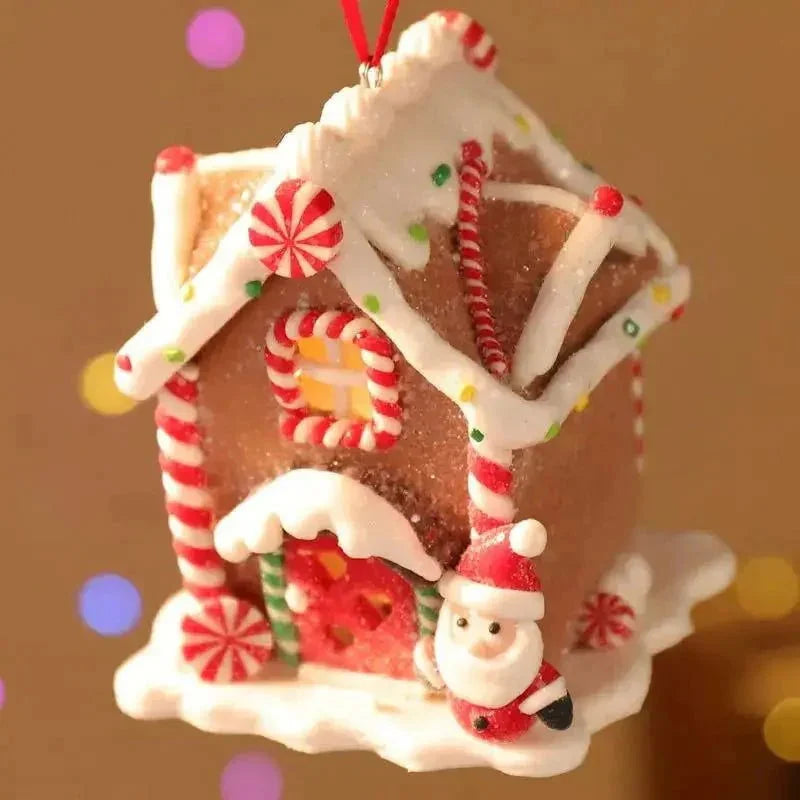 8cm Light-Up Christmas House Ornament – view 9
