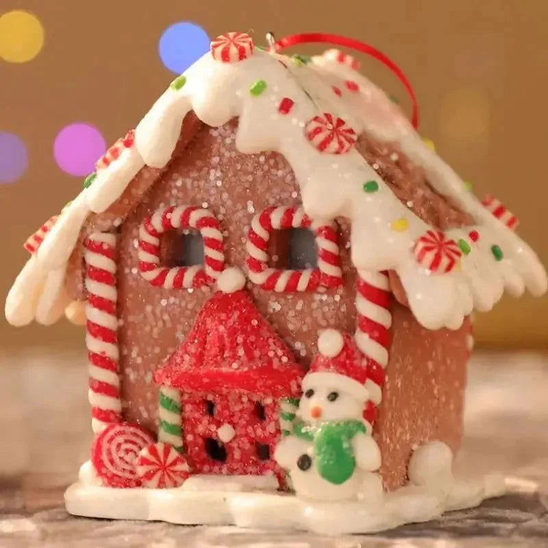 8cm Light-Up Christmas House Ornament – view 11