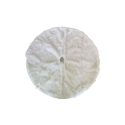 90cm White Plush Christmas Tree Skirt – view 7