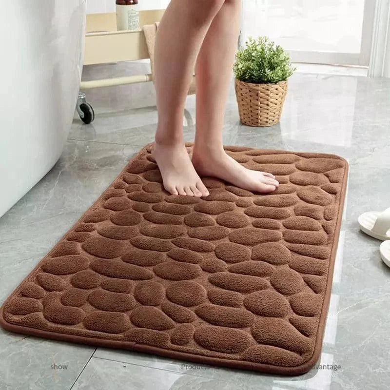 Absorbent Cotton Non-Slip Bathroom Mat