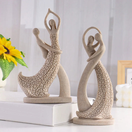 Abstract Couple Table Sculpture