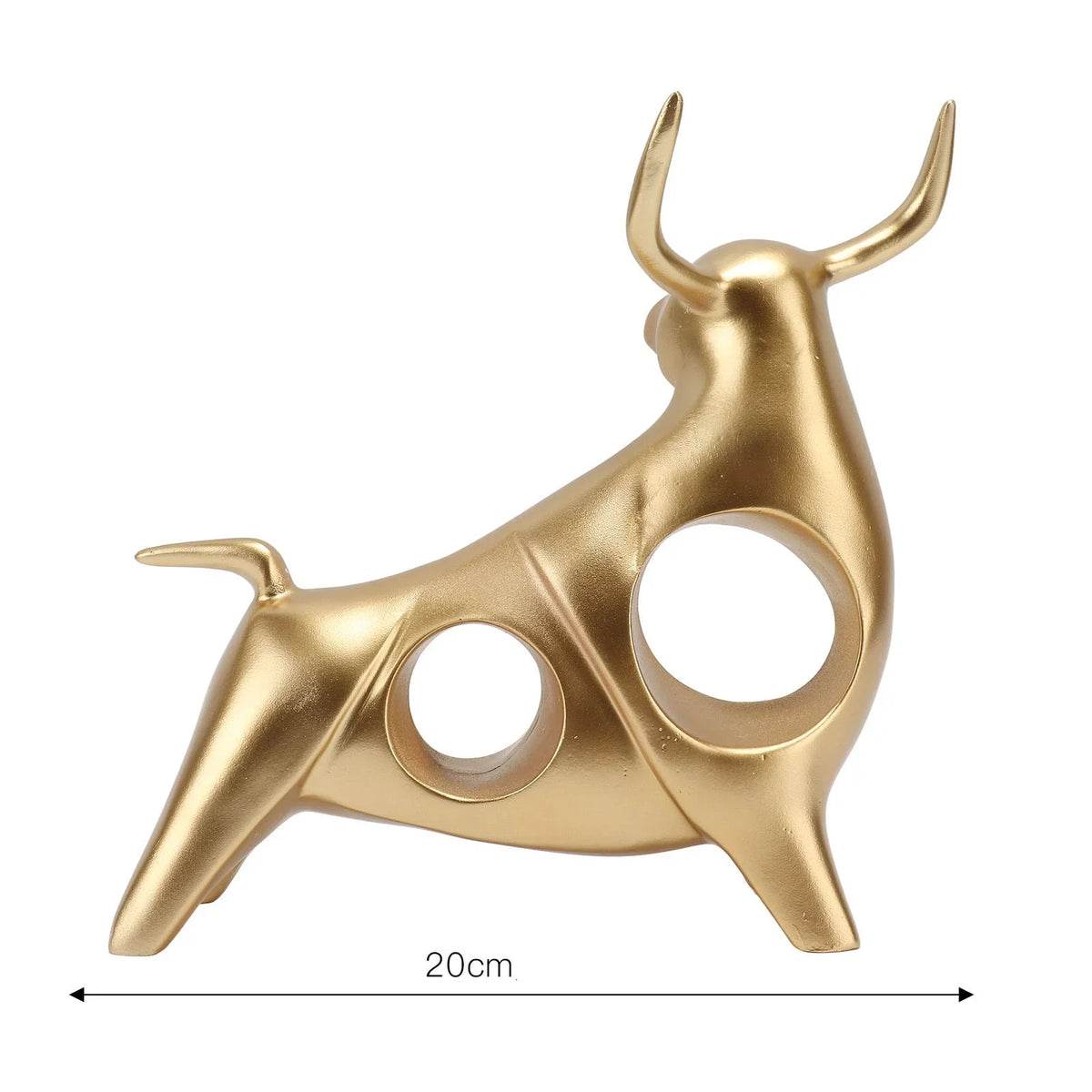 Abstract Gold Bull Resin Sculpture – view 14