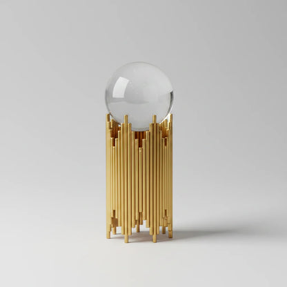 Abstract Iron & Glass Decorative Sculpture – view 8