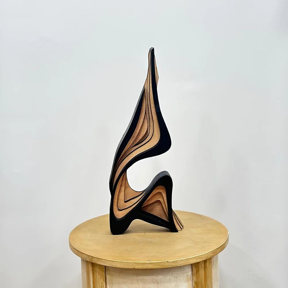 Abstract Wood Sculpture – 30cm or 40cm – view 3
