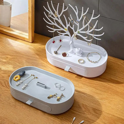 Acrylic Tree Jewellery Organiser with Drawer – view 3