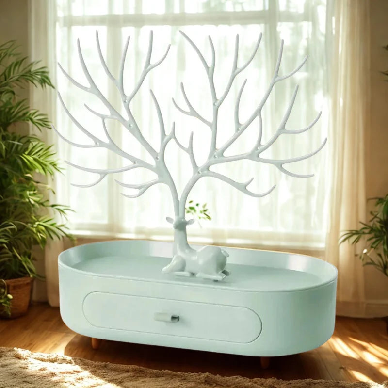 Acrylic Tree Jewellery Organiser with Drawer – view 4